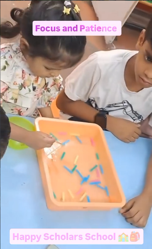 water and added floating straw pieces